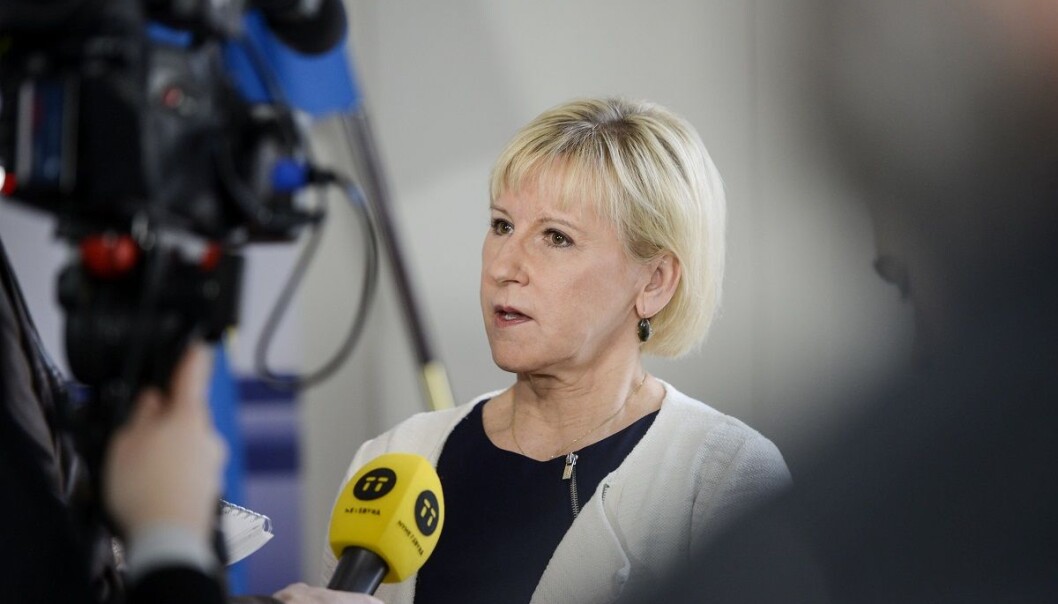 Sveriges utenriksminister Margot Wallström fordømmer at en iransk domstol har dømt en forsker som hadde oppholdstillatelse i Sverige til døden. (Foto: Vilhelm Stokstad, TT, NTB scanpix) Sveriges utenriksminister Margot Wallström fordømmer at en iransk domstol har dømt en forsker som hadde oppholdstillatelse i Sverige til døden. (Foto: Vilhelm Stokstad, TT, NTB scanpix)
