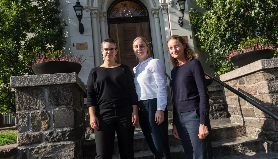 Nerina Weiss, Siri Høyem Kristiansen og Therese Sandrup presenterte nylig fersk forskning fra et stort prosjekt om radikalisering i Skandinavia i Oslo. (Foto: FFI)