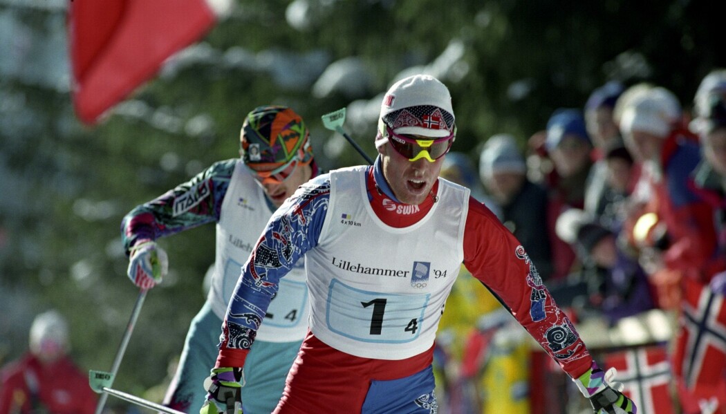 Bjørn Dæhlie på siste 4x10 kilometer stafettetappe under OL i Lillehammer i 1994. Norge tok sølvet. (Foto: Foto: Gorm Kallestad / NTB scanpix) Bjørn Dæhlie på siste 4x10 kilometer stafettetappe under OL i Lillehammer i 1994. Norge tok sølvet. (Foto: Foto: Gorm Kallestad / NTB scanpix)