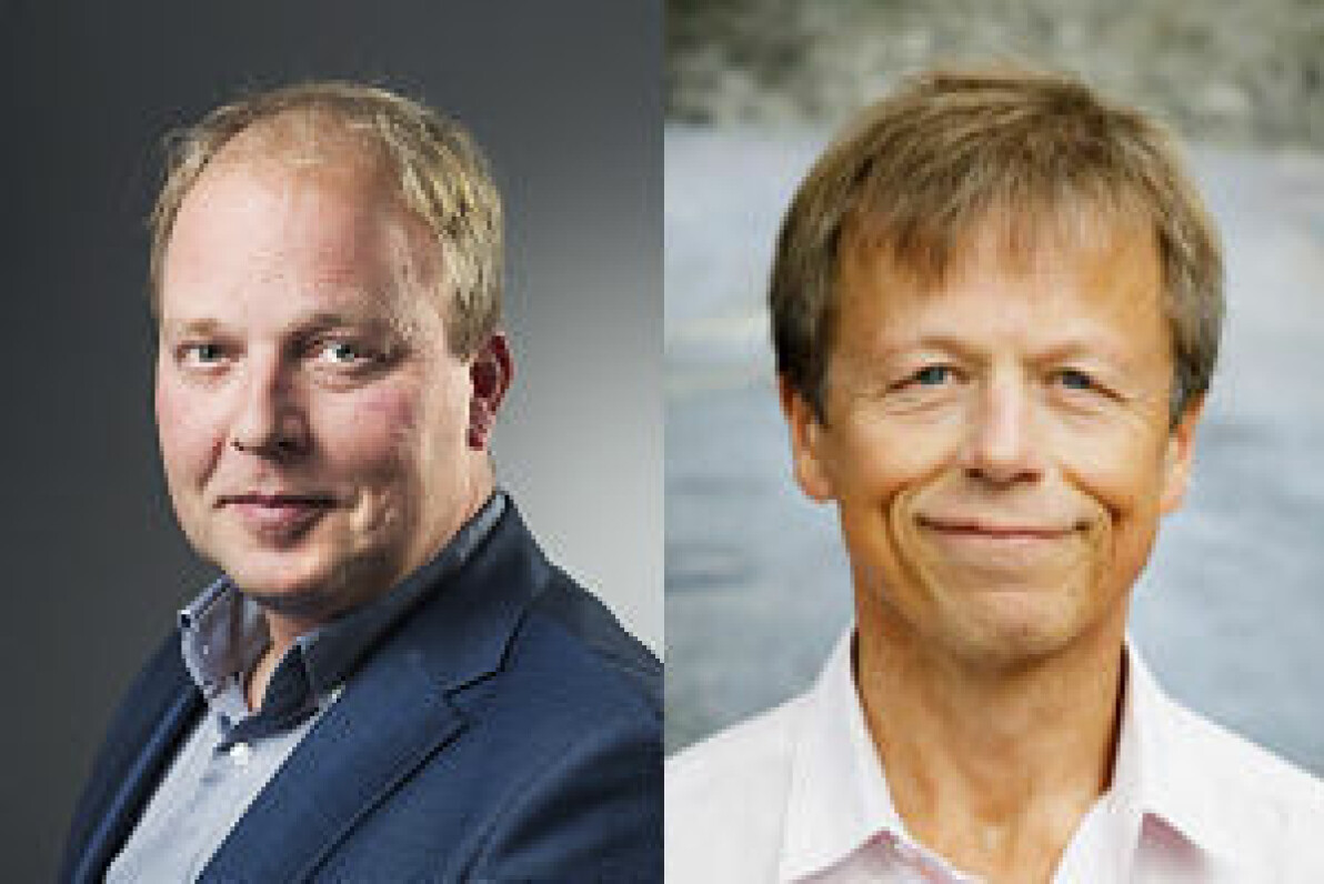 Fredrik Walby og Lars Mehlum ved Nasjonalt senter for selvmordsforskning og -forebygging. (Foto: Øystein Horgmo, UiO)