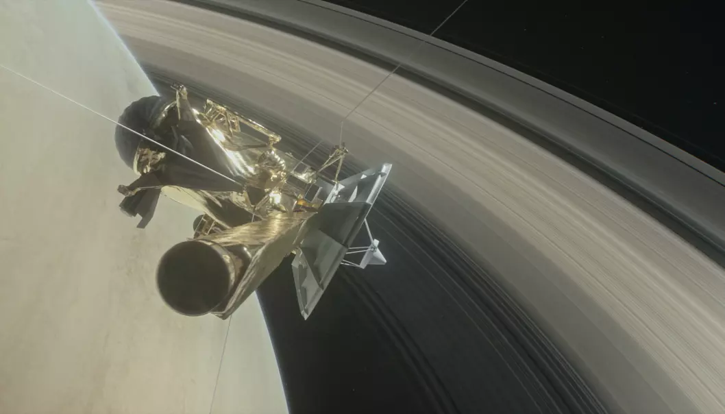 Romsonden Cassini kostet fire milliarder amerikanske dollar å bygge. Nå er den brent opp i Saturns atmosfære. (Foto: NASA /Jet Propulsion Laboratory-Caltech)