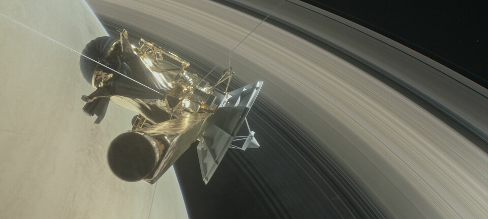 Romsonden Cassini kostet fire milliarder amerikanske dollar å bygge. Nå er den brent opp i Saturns atmosfære. (Foto: NASA /Jet Propulsion Laboratory-Caltech)