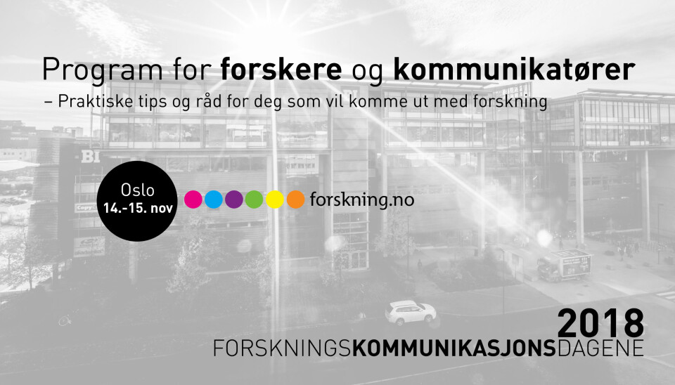 Forskningskommunikasjonsdagene 2018