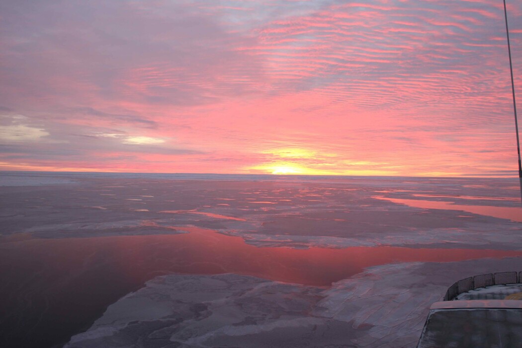 Sjøis i Nansenbassenget sett fra R/V Kronprins Haakon. (Foto: Sunniva Rutledal) Sjøis i Nansenbassenget sett fra R/V Kronprins Haakon. (Foto: Sunniva Rutledal)