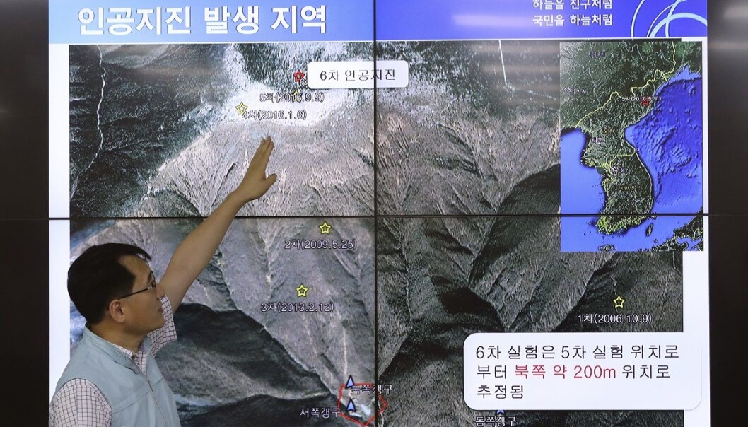 Sør-Korea anslår at bomben Nord-Korea prøvesprengte i helgen var på rundt 50 kilotonn. (Foto: AP, NTB scanpix) Sør-Korea anslår at bomben Nord-Korea prøvesprengte i helgen var på rundt 50 kilotonn. (Foto: AP, NTB scanpix)