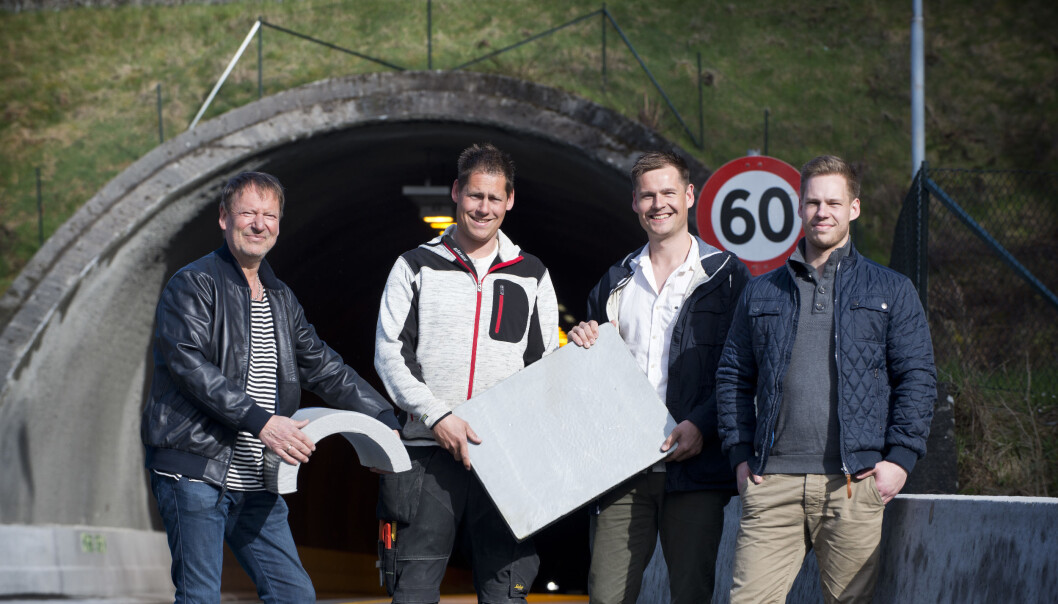 Familiebedriften i Arendal har utviklet et materiale som kan erstatte betong. Nå har forskere testet om erstatningen tåler kollisjon og brann. (Foto: Espen Sand/Foamrox) Familiebedriften i Arendal har utviklet et materiale som kan erstatte betong. Nå har forskere testet om erstatningen tåler kollisjon og brann. (Foto: Espen Sand/Foamrox)