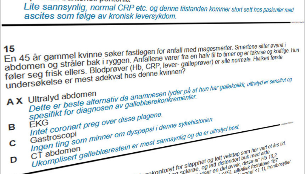 Korleis lagar du ein god eksamen? Ein ekspert ved Universitetet i Oslo har fleire tips. Her er eit døme på fleirvalsoppgåve. (Skjermdump av nasjonal fagprøve) Korleis lagar du ein god eksamen? Ein ekspert ved Universitetet i Oslo har fleire tips. Her er eit døme på fleirvalsoppgåve. (Skjermdump av nasjonal fagprøve)