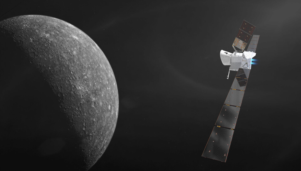 Romsonden BepiColombo skytes opp til Merkur 20. oktober 2018. Ekspertene ved ESA har trent på å styre romsonden i flere måneder. (Grafikk: ESA/ATG medialab)