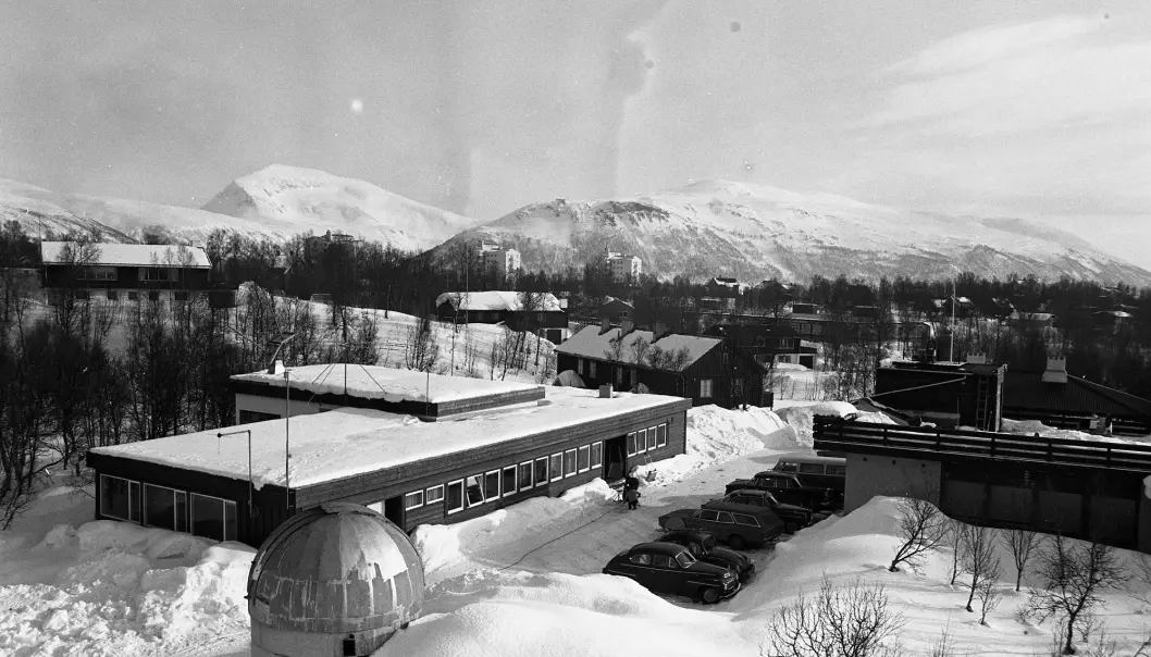Slik så Tromsø Telemetristasjon ut på 1970-tallet. (Foto: KSAT)