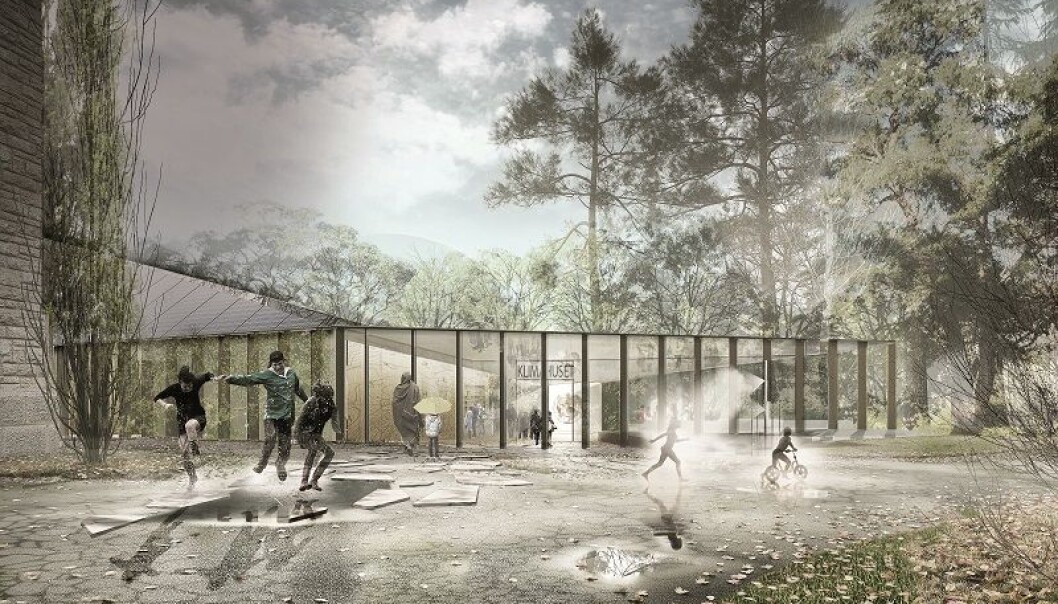 Lund Hagem, Atelier Oslo og Expology vant Arkitekt- og utstillingsdesignkonkurransen. Torsdag åpnet en utendørs utstilling om det kommende klimahuset i Botanisk hage. (Illustrasjon: Lund Hagem) Lund Hagem, Atelier Oslo og Expology vant Arkitekt- og utstillingsdesignkonkurransen. Torsdag åpnet en utendørs utstilling om det kommende klimahuset i Botanisk hage. (Illustrasjon: Lund Hagem)