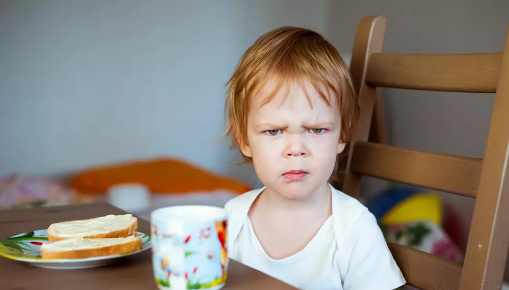 Barn skal aldri tvinges til å spise, men sterk oppfordring om å smake må ofte til.

– Det er lov å spytte ut og det er lov å bli sint eller lei seg, men man må smake, sier forsker. (Illustrasjonsfoto: mamaza / Shutterstock / NTB scanpix)