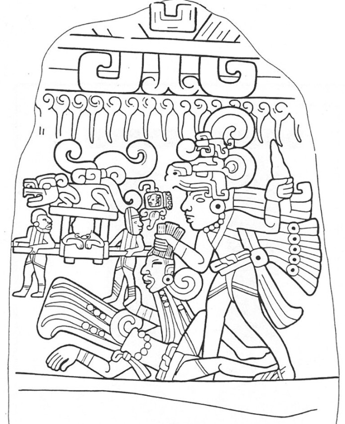 Utsnitt fra en tavle fra Izapa. (Bilde: Rosenswig/López-Torrijos/Antiquity October 2018) Utsnitt fra en tavle fra Izapa. (Bilde: Rosenswig/López-Torrijos/Antiquity October 2018)