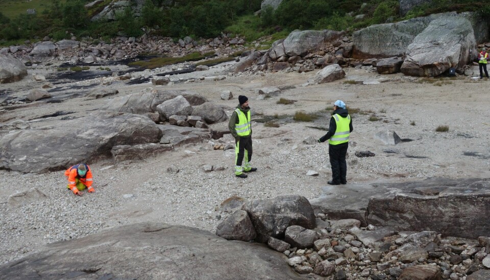 Arkeologene sørger også for å ta vare på de boplassene som allerede er funnet. (Foto: Arkeologisk museum, Universitetet i Stavanger)
