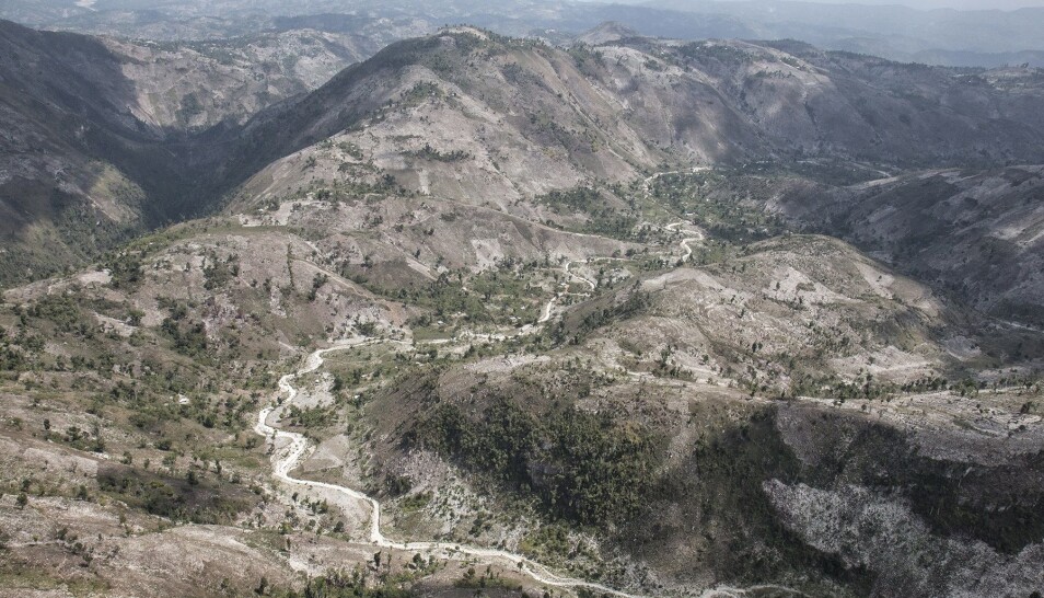 Avskogede fjellområder på Haiti. Dette er Massif de la Hotte. (Bilde: Eladio Fernandez)