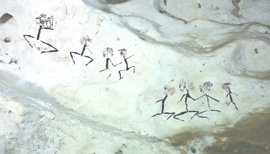 Et eksempel på menneskefigurene som kan dateres til å være fra mellom 20 000 og 13 000 år siden. (Bilde: Pindi Setiawan)