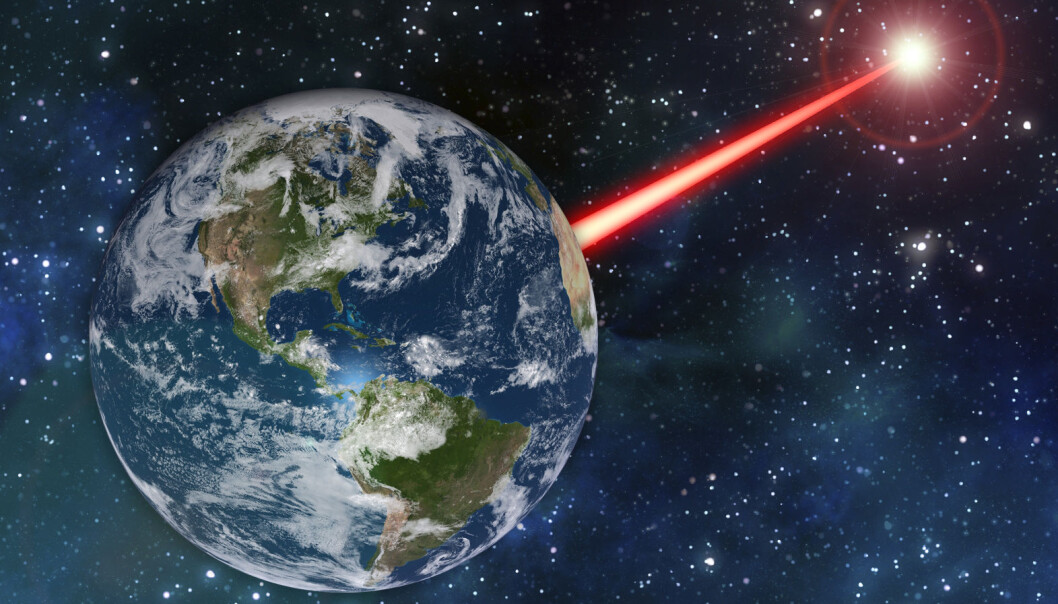 Hallo! Her er vi! Er det lurt å legge ut en kosmisk kontaktannonse? Nå har vi i hvert fall muligheten. (Illustrasjon: MIT) Hallo! Her er vi! Er det lurt å legge ut en kosmisk kontaktannonse? Nå har vi i hvert fall muligheten. (Illustrasjon: MIT)