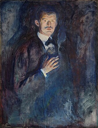 Dette bildet malte Edvard Munch av seg selv da han var 32 år. Det henger på Nasjonalmuseet i Oslo. Dette bildet malte Edvard Munch av seg selv da han var 32 år. Det henger på Nasjonalmuseet i Oslo.