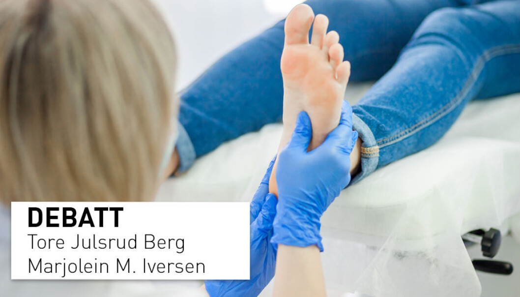 - Det utføres omtrent fem hundre amputasjoner hvert år av tær, føtter og legger på denne pasientgruppen fordi sårene ikke gror, skriver Berg og Iversen. (Illustrasjonsfoto: Shutterstock / NTB scanpix) - Det utføres omtrent fem hundre amputasjoner hvert år av tær, føtter og legger på denne pasientgruppen fordi sårene ikke gror, skriver Berg og Iversen. (Illustrasjonsfoto: Shutterstock / NTB scanpix)