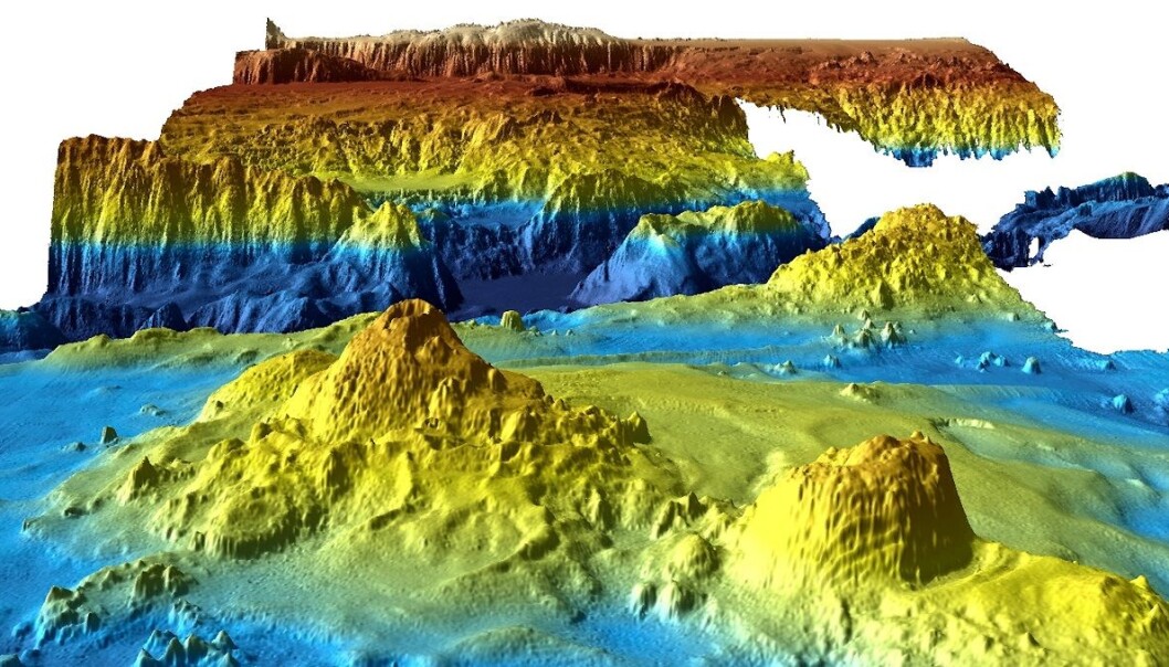 Dataene fra letingen avdekker undersjøiske vulkaner, dype daler og lange åsrygger, og forskerne mener kartleggingen gir ny innsikt om hva som skjuler seg i dypet. (Illustrasjon: Geoscience Australia, Reuters, NTB scanpix) Dataene fra letingen avdekker undersjøiske vulkaner, dype daler og lange åsrygger, og forskerne mener kartleggingen gir ny innsikt om hva som skjuler seg i dypet. (Illustrasjon: Geoscience Australia, Reuters, NTB scanpix)
