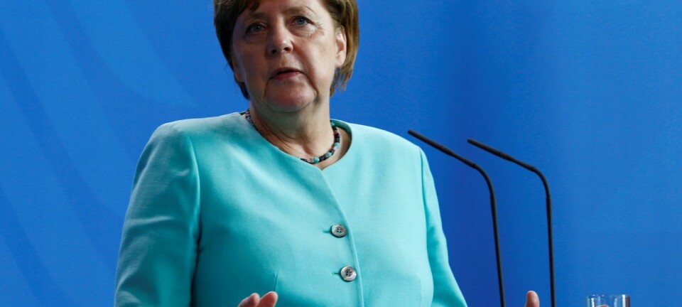 Det tyske vertskapet for G20-møtet har lagt opp til at stats- og regjeringssjefene diskuterer klima fredag ettermiddag. Men forhandlingene om ordlyden i slutterklæringen kan i utgangspunktet fortsette helt til toppmøtet avsluttes dagen etter. Her snakker forbundskansler Angela Merkel i Berlin denne uka.  (Foto: REUTERS/Michele Tantussi / NTB scanpix)