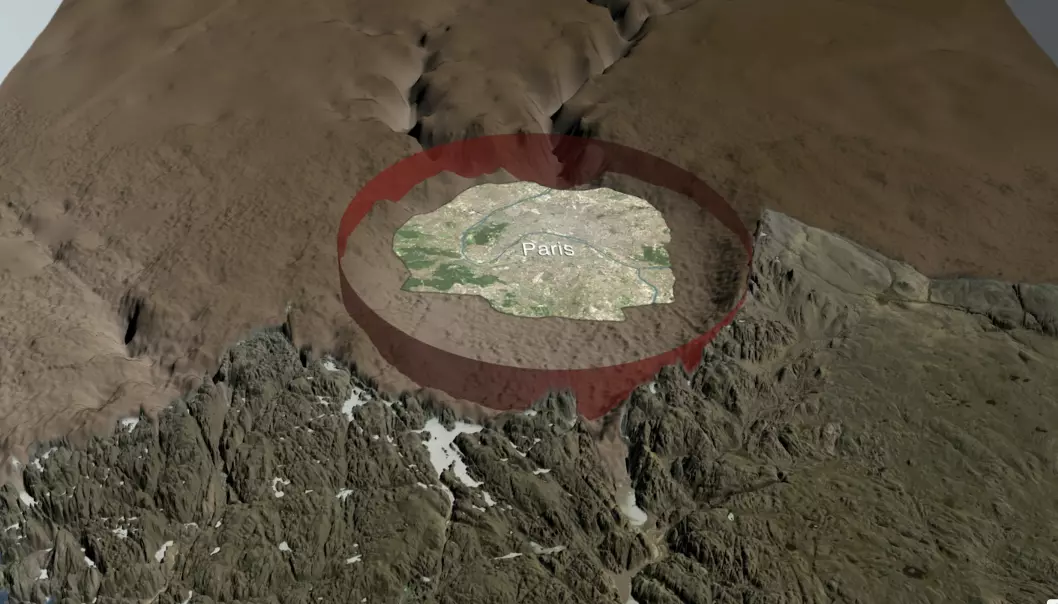 Enormt krater oppdaget: Meteoritt rammet Grønland med kraft som 47 millioner Hiroshima-bomber