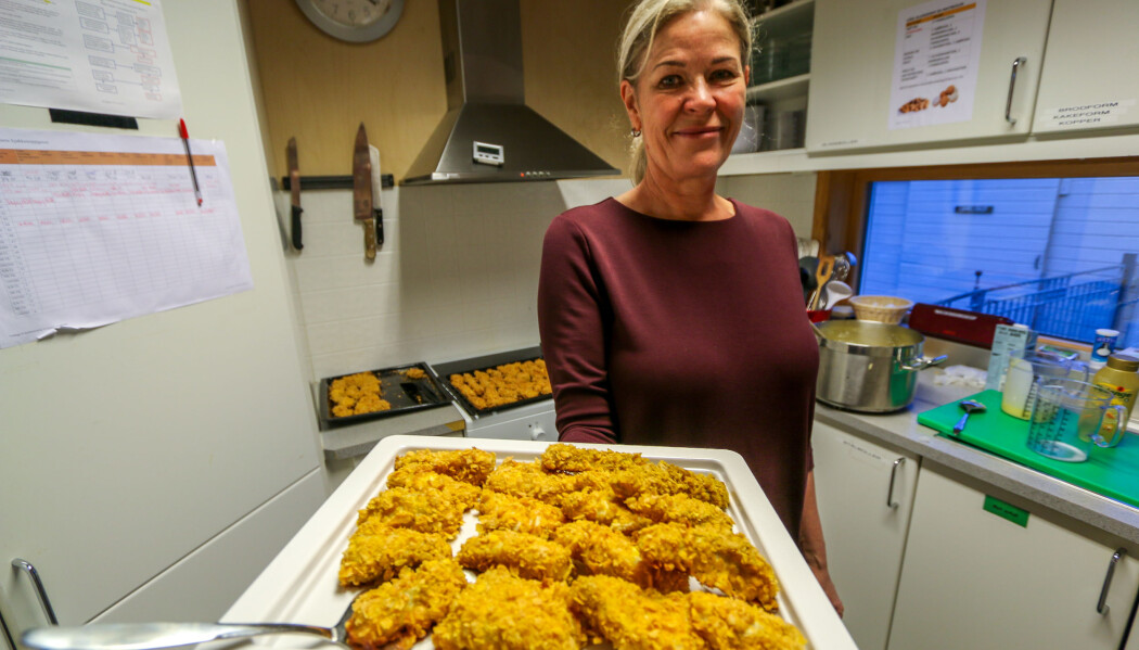 Hilde Johnsen, kjøkkenansvarlig ved Sorgenfri barnehage, mener dette er et viktig prosjekt for å få dagens barn og unge til å spise mer sjømat. (Foto: Nofima) Hilde Johnsen, kjøkkenansvarlig ved Sorgenfri barnehage, mener dette er et viktig prosjekt for å få dagens barn og unge til å spise mer sjømat. (Foto: Nofima)