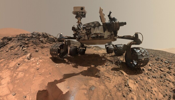 Curiosity-selvportrett (Montasje: NASA/JPL-Caltech/MSSS) Curiosity-selvportrett (Montasje: NASA/JPL-Caltech/MSSS)