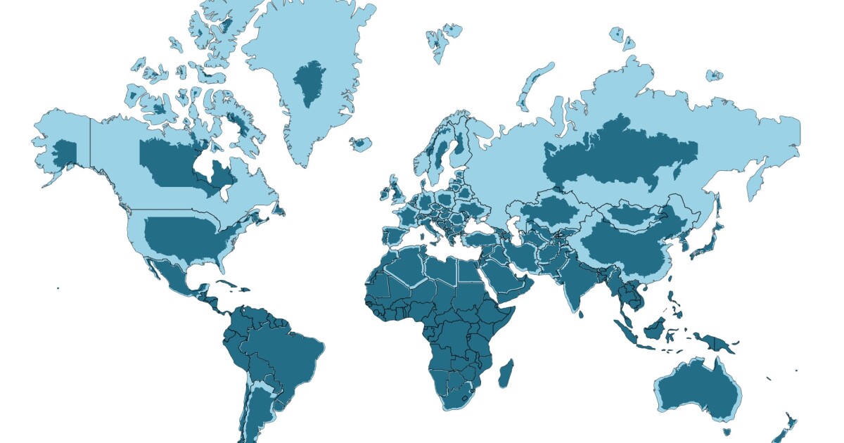 verdens kart Så lite er Norge egentlig verdens kart Så lite er Norge egentlig