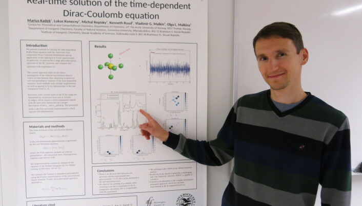 Marius Kadek er fra Slovakia og hadde en master i teoretisk fysikk fra Universitetet i Bratislava før han tok en doktorgrad ved CTCC/Hylleraas senteret, Institutt for kjemi i Tromsø. (Foto: Vibeke Os) Marius Kadek er fra Slovakia og hadde en master i teoretisk fysikk fra Universitetet i Bratislava før han tok en doktorgrad ved CTCC/Hylleraas senteret, Institutt for kjemi i Tromsø. (Foto: Vibeke Os)