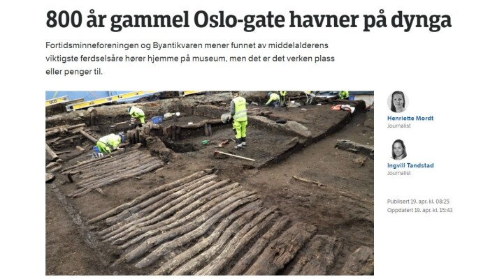 Funnet av Bispeallmenningen omtales på Østlandssendingen. (Foto: Skjembilde/NRK.no) Funnet av Bispeallmenningen omtales på Østlandssendingen. (Foto: Skjembilde/NRK.no)