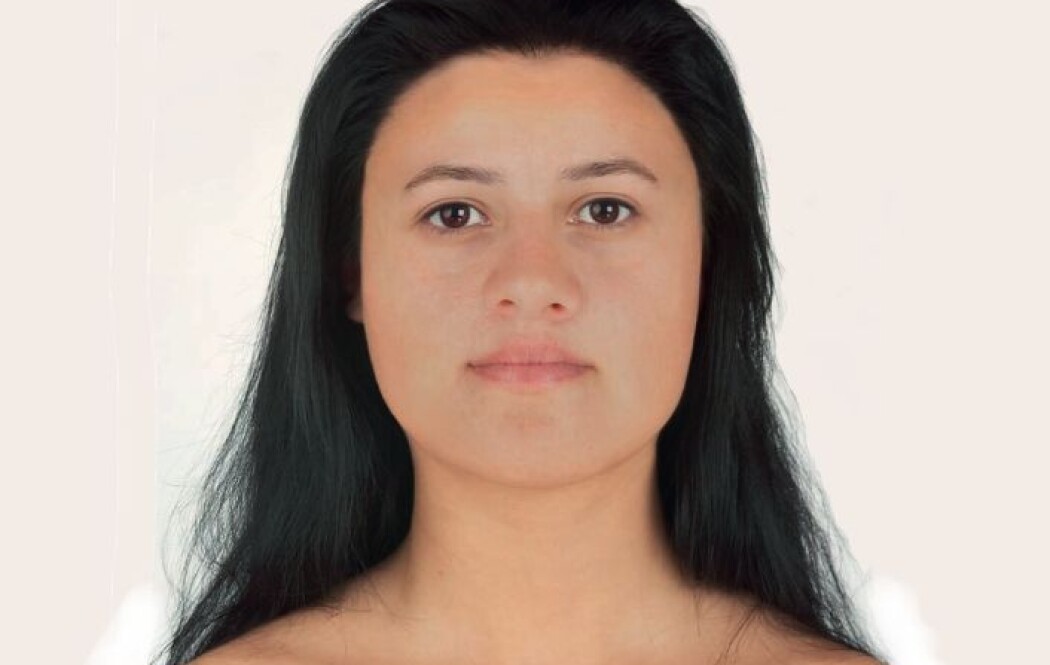 Ava hadde et rundt ansikt, med brune øyne og mørkt hår. (Bilde fra forskningsartikkelen) Ava hadde et rundt ansikt, med brune øyne og mørkt hår. (Bilde fra forskningsartikkelen)