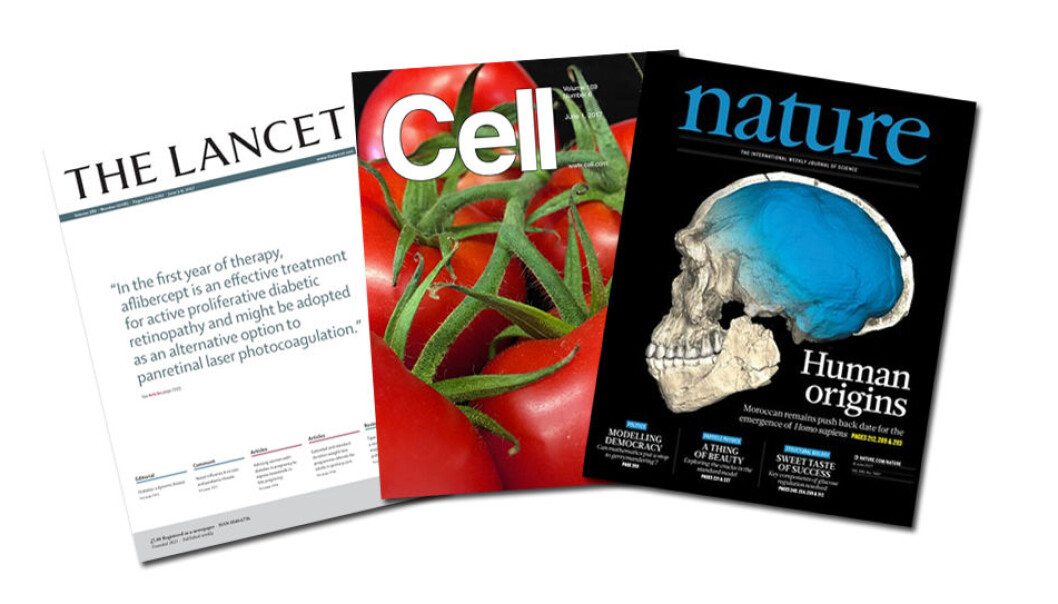 Store, velrenommerte tidsskrifter som The Lancet, Cell og Nature får artikler kastet etter seg og selger dyre abonnement tilbake til stedene hvor forskningen ble gjort. (Faksimile fra Elsevier og Springer Nature) Store, velrenommerte tidsskrifter som The Lancet, Cell og Nature får artikler kastet etter seg og selger dyre abonnement tilbake til stedene hvor forskningen ble gjort. (Faksimile fra Elsevier og Springer Nature)