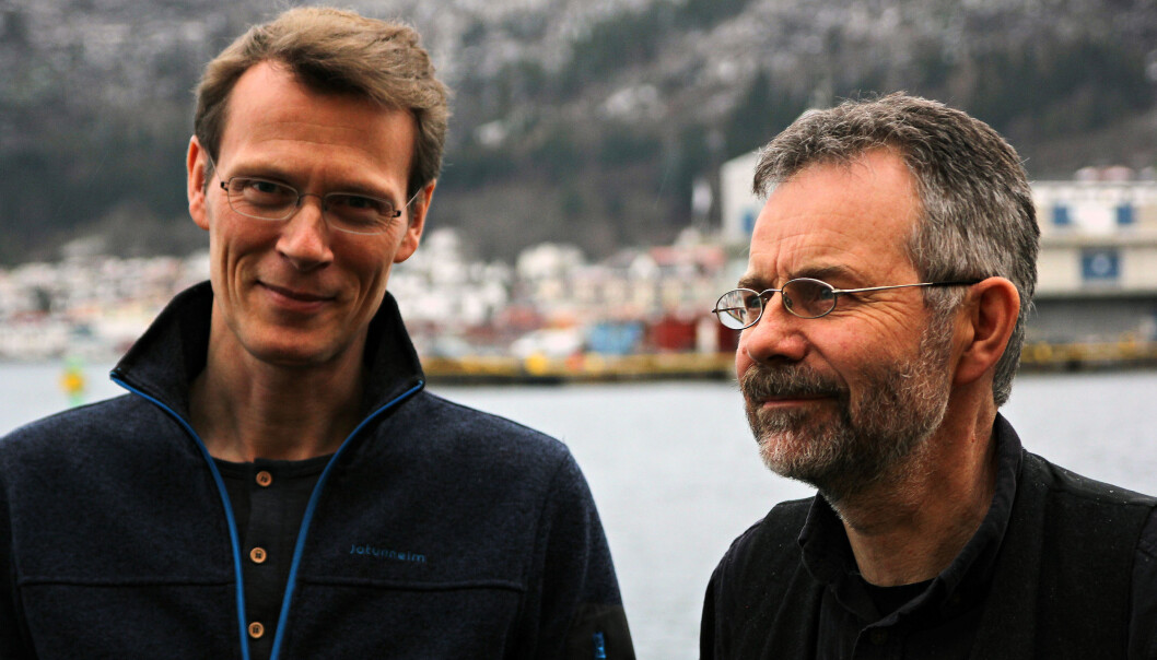 Sammen med kollega Bjørn Tore Lunestad (t.h.) klarte Arne Duinker å finne ut hva som hadde gått galt. (Foto: Anders Jakobsen / Havforskningsinstituttet) Sammen med kollega Bjørn Tore Lunestad (t.h.) klarte Arne Duinker å finne ut hva som hadde gått galt. (Foto: Anders Jakobsen / Havforskningsinstituttet)