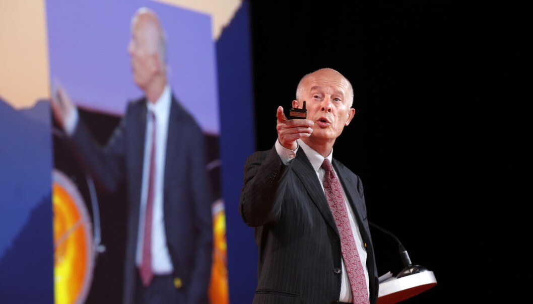 Hans Joachim Schellnhuber på EAT-konferansen i Stockholm i 2015. Schellnhuber er fysiker og grunnlegger av Potsdaminstituttet for forskning på konsekvenser av klimaendringene. (Foto: Vidar Ruud / NTB scanpix) Hans Joachim Schellnhuber på EAT-konferansen i Stockholm i 2015. Schellnhuber er fysiker og grunnlegger av Potsdaminstituttet for forskning på konsekvenser av klimaendringene. (Foto: Vidar Ruud / NTB scanpix)