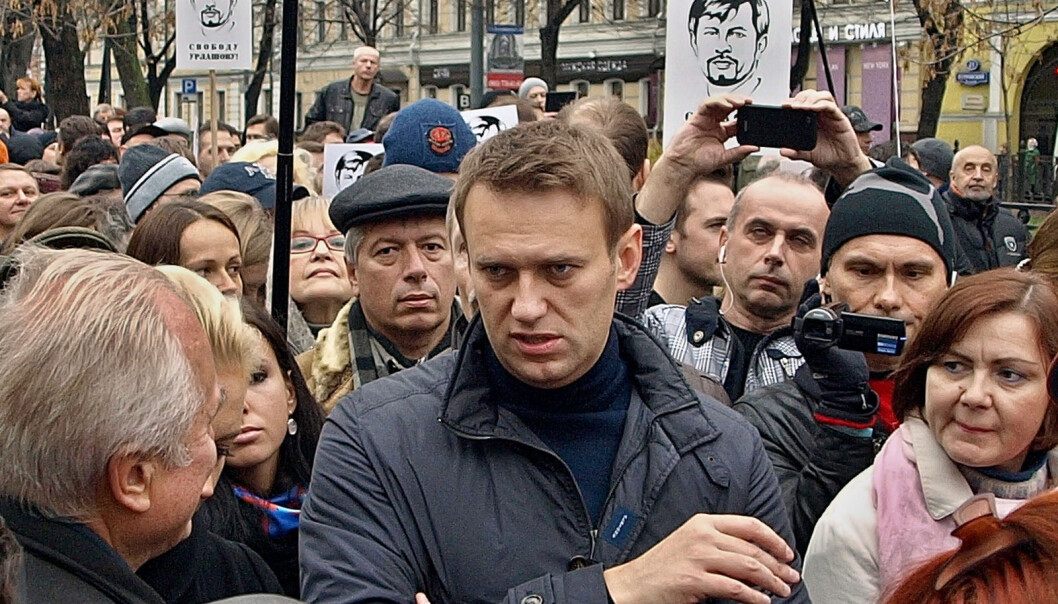 Opposisjonsleder Alexej Nevalnyj under en støttemarkering for politiske fanger i Moskva 27. oktober 2013. ( Foto: Vladimir Varfolomeev / Flickr CC BY-NC 2.0) Opposisjonsleder Alexej Nevalnyj under en støttemarkering for politiske fanger i Moskva 27. oktober 2013. ( Foto: Vladimir Varfolomeev / Flickr CC BY-NC 2.0)