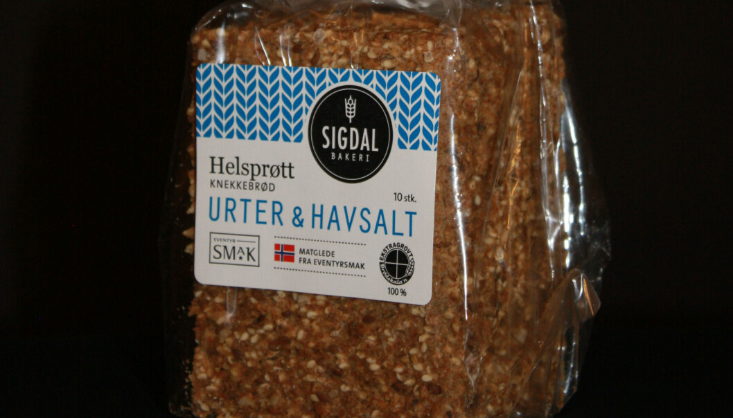 Sigdals knekkebrød med urter og havsalt selger godt og leverer på mange måter noe annet enn det tradisjonelle Wasa knekkebrødet. (Foto: Sveinung Grimsby / Nofima) Sigdals knekkebrød med urter og havsalt selger godt og leverer på mange måter noe annet enn det tradisjonelle Wasa knekkebrødet. (Foto: Sveinung Grimsby / Nofima)