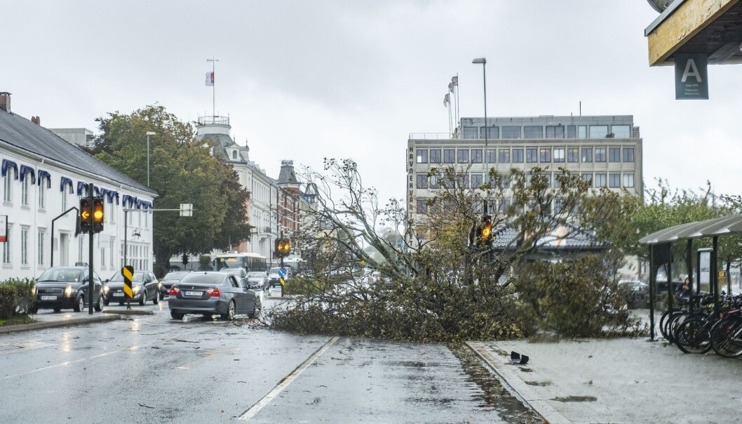 Ekstremværet Knud rammet Kristiansand i september. Et slikt uvær ville vært mer normalt i januar. (Foto: Tor Erik Schrøder / NTB scanpix) Ekstremværet Knud rammet Kristiansand i september. Et slikt uvær ville vært mer normalt i januar. (Foto: Tor Erik Schrøder / NTB scanpix)