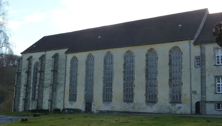 Kirken ved Dalheim-klosteret i Tyskland, hvor levningen ble funnet. Det tidligere klosteret brant ned. (Bilde: Chris06/CC BY SA 3.0) Kirken ved Dalheim-klosteret i Tyskland, hvor levningen ble funnet. Det tidligere klosteret brant ned. (Bilde: Chris06/CC BY SA 3.0)