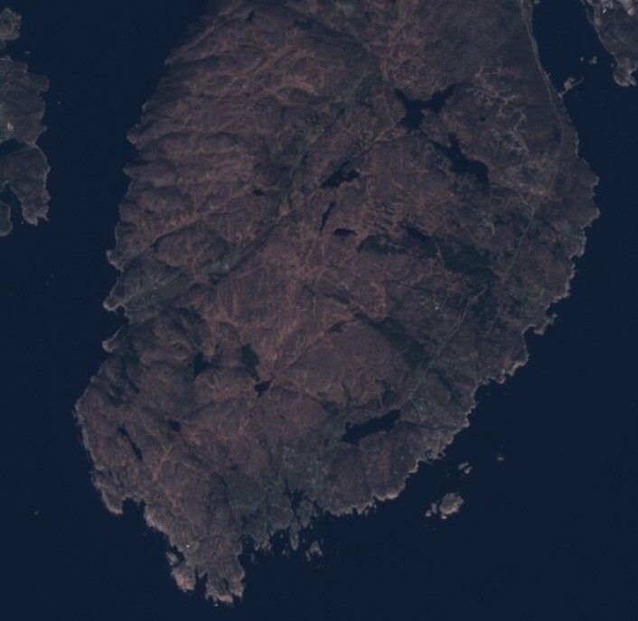 Sentinel-2 bilde fra lengst sør i landet vårt. (Bilde: Copernicus Sentinel data 2017) Sentinel-2 bilde fra lengst sør i landet vårt. (Bilde: Copernicus Sentinel data 2017)