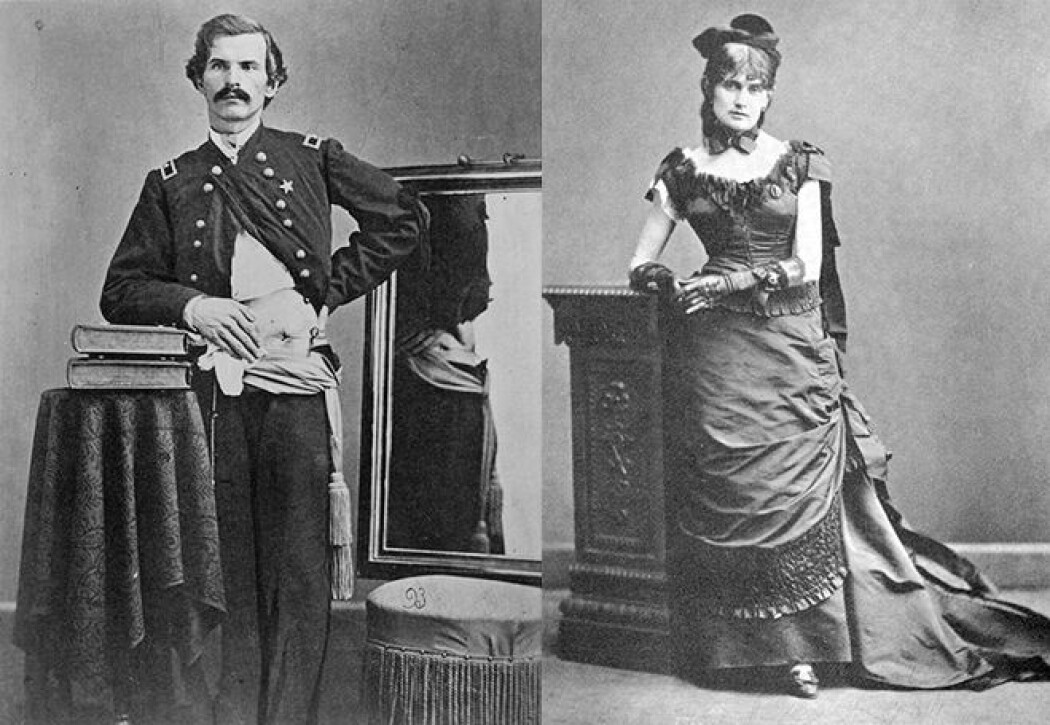 Bildet til venstre er fra den amerikanske borgerkrigen og viser en gjennomgående skuddskade i magen. (Foto: William Bell, 1865, National Museum of Health and Medicine). Bildet til høyre er et portrett av den franske malerinnen Berthe Morisot. (Foto: Charles Reutlinger, 1875, Wikimedia Commons). Bildet til venstre er fra den amerikanske borgerkrigen og viser en gjennomgående skuddskade i magen. (Foto: William Bell, 1865, National Museum of Health and Medicine). Bildet til høyre er et portrett av den franske malerinnen Berthe Morisot. (Foto: Charles Reutlinger, 1875, Wikimedia Commons).
