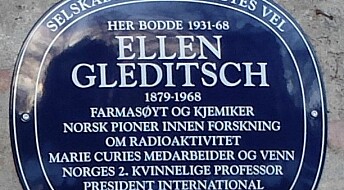 Ellen Gleditsch var Norges første spesialist på radioaktivitet. Nå hedres hun med blått skilt i Oslo.