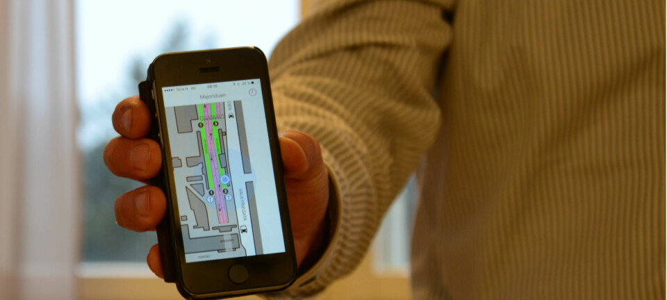 En ny app skal hjelpe blinde og svaksynte å finne fram i for eksempel T-banestasjoner og flyplasser.  (Foto: Lisbet Jære)