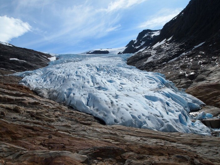The glacier tongue. (Foto: Photo: Paul Weber) The glacier tongue. (Foto: Photo: Paul Weber)