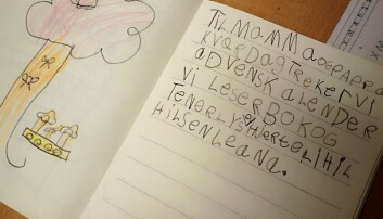 Førsteklassen ved Vaulen er blant de få som jobber med kommuniserende tekster så tidlig. (Foto: Elisabeth Rongved) Førsteklassen ved Vaulen er blant de få som jobber med kommuniserende tekster så tidlig. (Foto: Elisabeth Rongved)