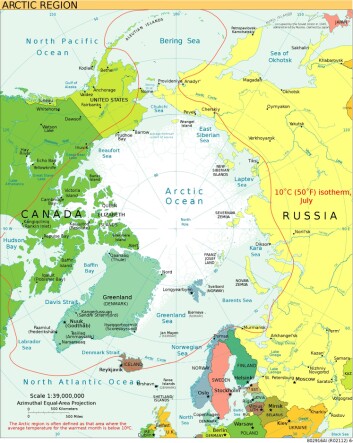 Polhavet. Klikk på kartet for større versjon. (Foto: (Kart: CIA World Factbook, Wikimedia Commons)) Polhavet. Klikk på kartet for større versjon. (Foto: (Kart: CIA World Factbook, Wikimedia Commons))