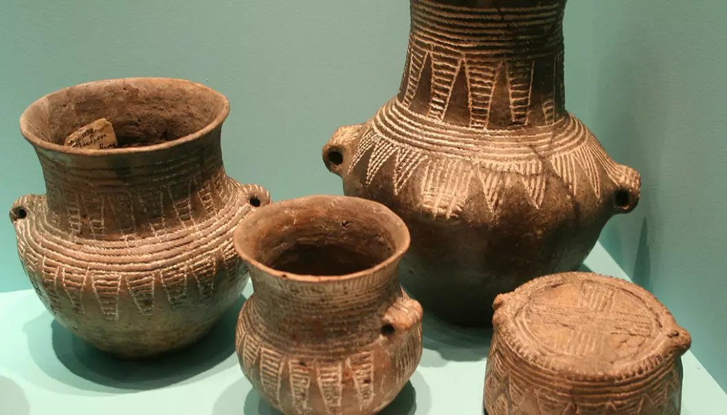 Disse keramiske karene er noe av det vi har igjen av den snorkeramiske kulturen. (Foto: Einsamer Schütze/CC BY-SA 3.0)