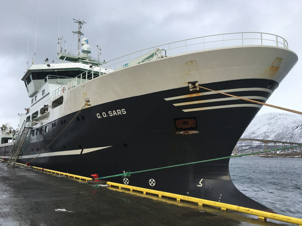 'G.O. Sars' ved kai i Tromsø.