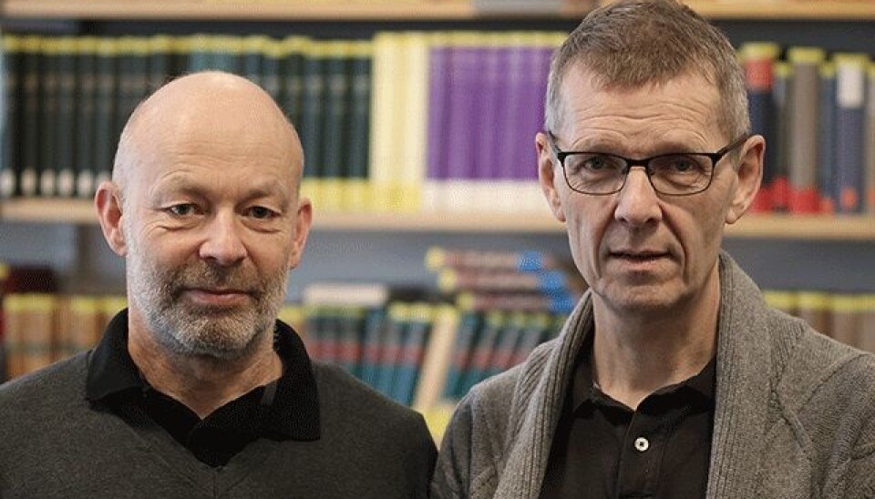 Jon Vidar Sigurðsson og Hans Jacob Orning er begge professor i historie ved Universitetet i Oslo. (Foto: Fillip-André Baarøy)