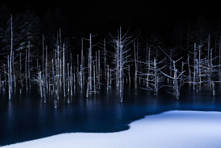 På grensen mellom blått og hvitt, is og snø. (Foto: Hiroshi Tanita, 2017 Sony World Photography Awards) På grensen mellom blått og hvitt, is og snø. (Foto: Hiroshi Tanita, 2017 Sony World Photography Awards)