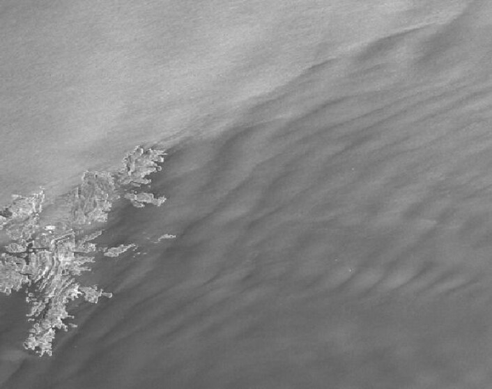 Radarbilde tatt fra satellitten Sentinel-1B over Nordsjøen torsdag 16 mars. (Bilde: Copernicus Sentinel data 2017) Radarbilde tatt fra satellitten Sentinel-1B over Nordsjøen torsdag 16 mars. (Bilde: Copernicus Sentinel data 2017)